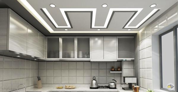 شیک ترین طراحی های کناف سقف آشپزخانه