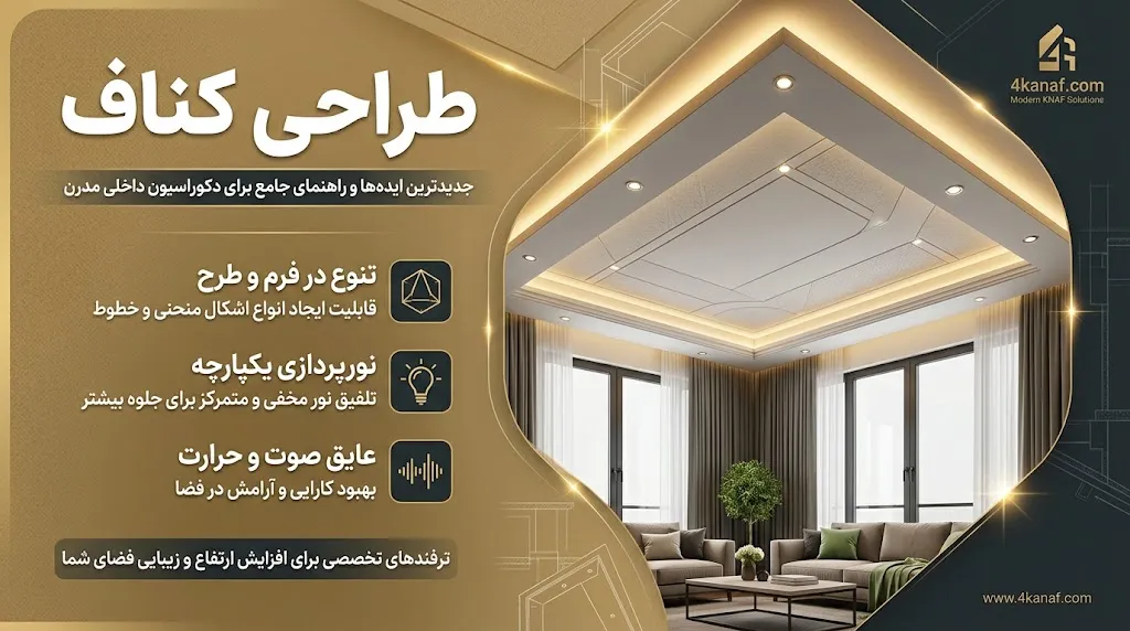چطور ارتفاع سقف را با طراحی کناف بیشتر نشان دهیم؟ ترفندهای کاربردی